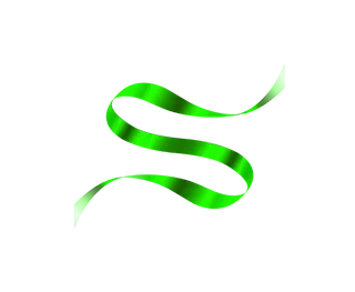 绿色色丝带免抠图