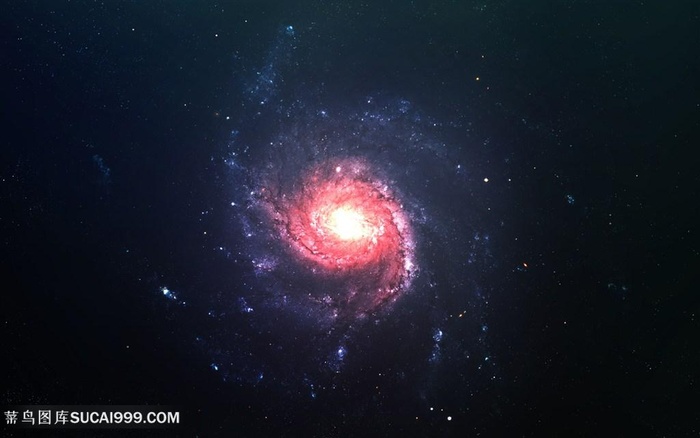红色漩涡星云背景图片
