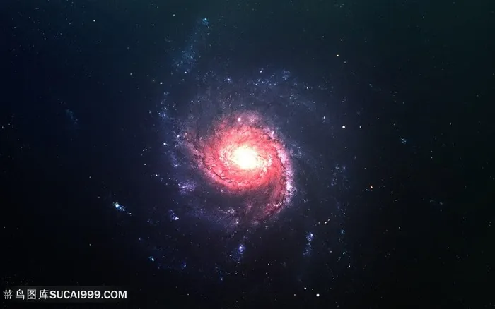 红色漩涡星云背景图片