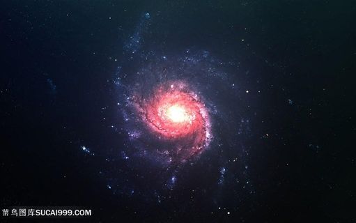 红色漩涡星云背景图片