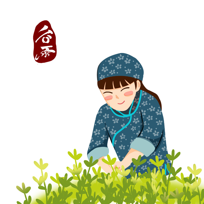 二十四节气谷雨采茶场景