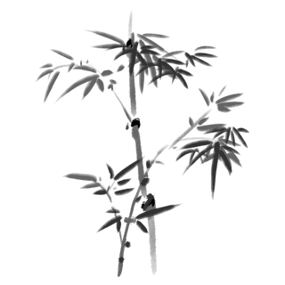 竹子水墨画中国风国画墨水书法竹子画