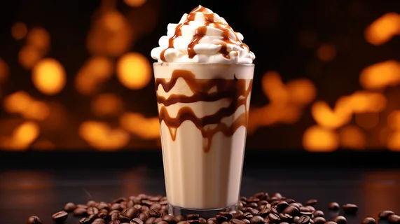 咖啡拿铁奶油咖啡店摄影图