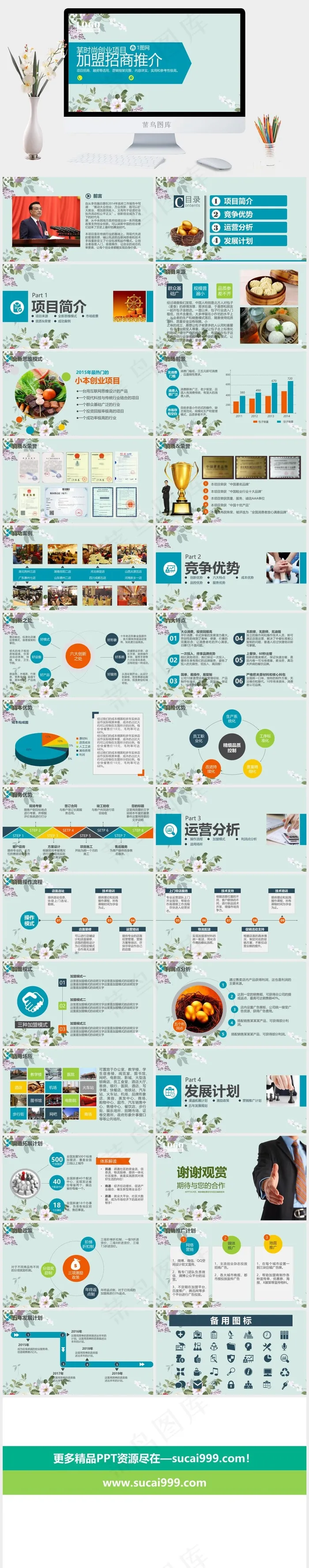 招商加盟PPT模板连锁店ppt模版