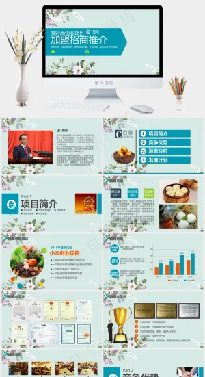 招商加盟PPT模板连锁店ppt模版