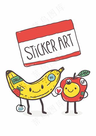 苹果香蕉可爱