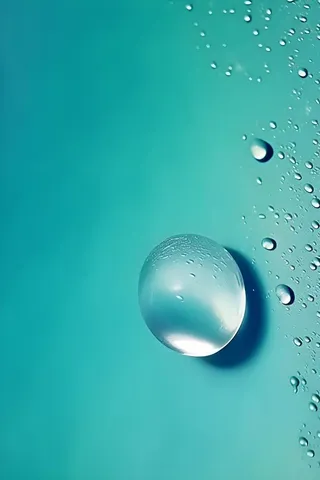 青色大气水滴露珠背景