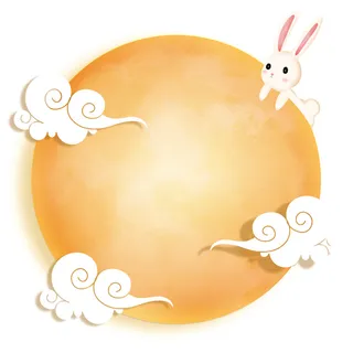 中秋节卡通白兔背景