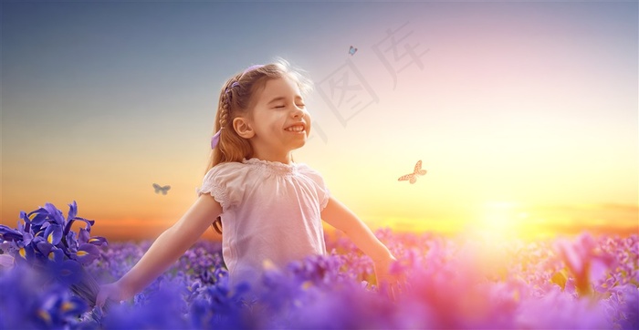 感受花香的女孩