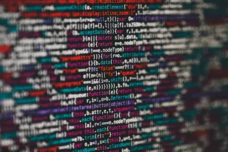 电脑程式代码特写图片