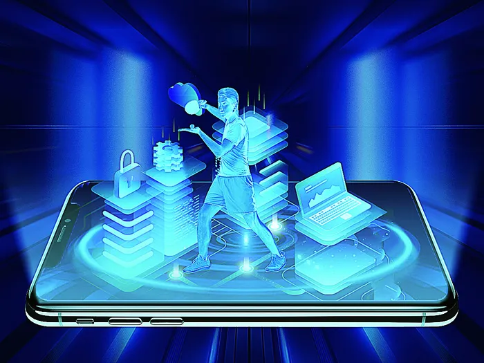 线上乒乓球拍教练宣传图