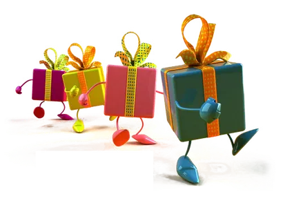 行走的礼物卡通