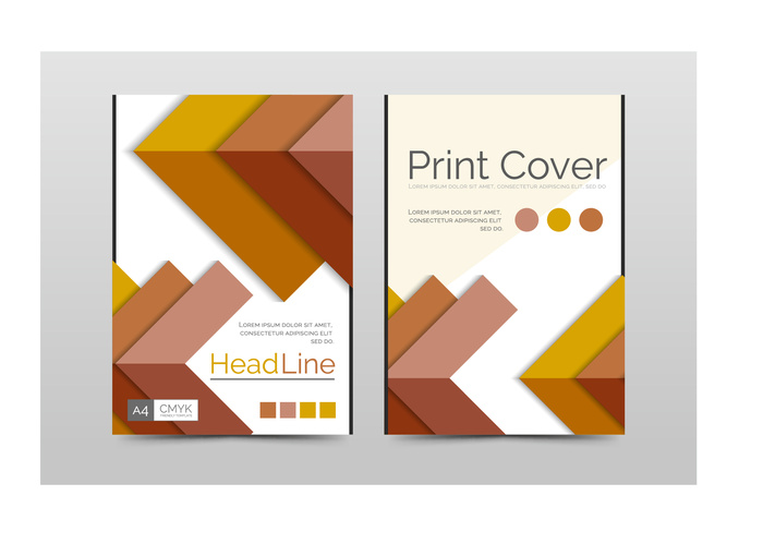 抽象矢量彩色时尚年度宣传册设计