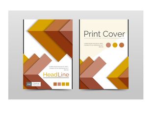 抽象矢量彩色时尚年度宣传册设计