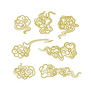 中国风古典式线条祥云纹底纹图案纹理装饰背景素材AI素材