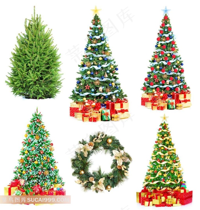 高清圣诞节圣诞树素材图片下载