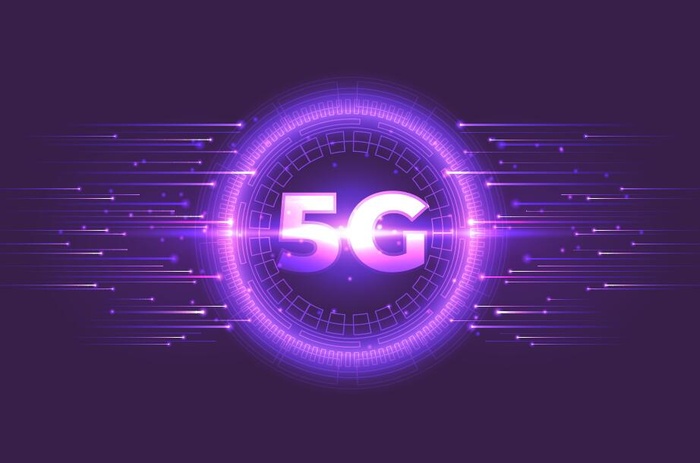 紫色5g展板背景图片ai矢量模版下载