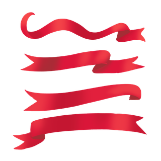 红色飘带免扣素材