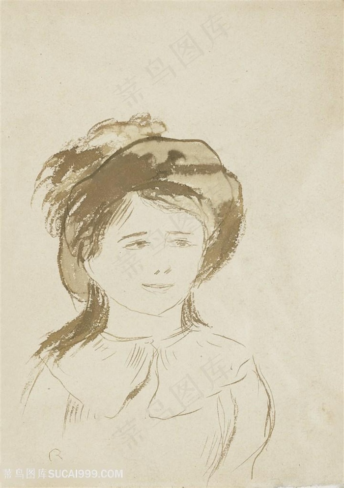 手绘女性艺术装饰画