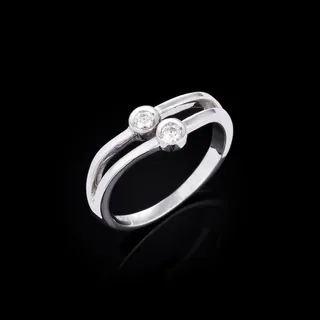 两颗钻石的戒指