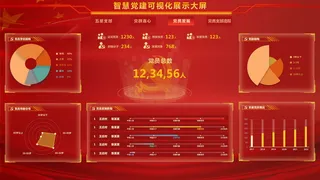 红色党建可视化数据