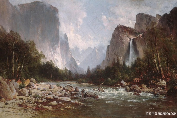 托马斯山，约塞米蒂山谷的风景