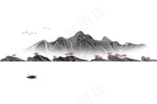 水墨山水素材 