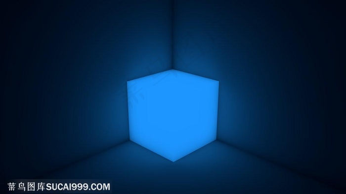 发光蓝色方块背景