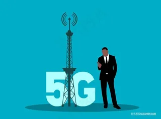 5G网络科技商务插画图片