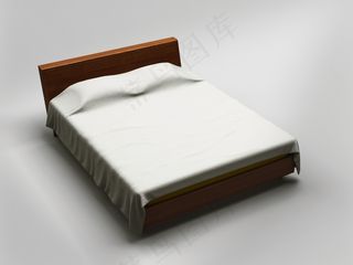 卧室床上用品被单床单枕头展示样机模板