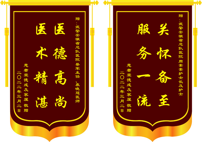 医生护士锦旗cdr矢量模版下载