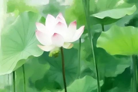 国风荷花水墨节气背景 国风荷花水墨节气背景