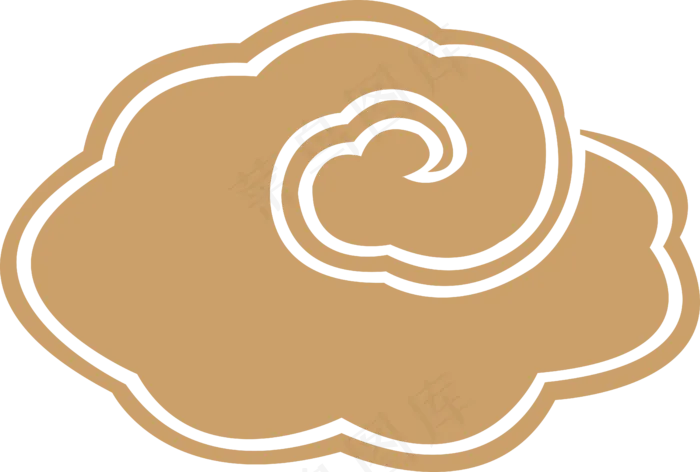 中式传统祥云中国风古典水纹吉祥图案免抠