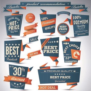 免抠促销品质标签