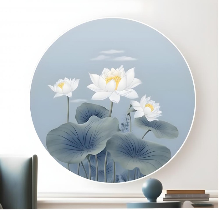 荷花莲花水墨画家居装饰背景