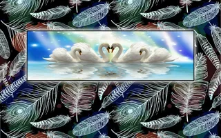 北欧羽毛背景墙