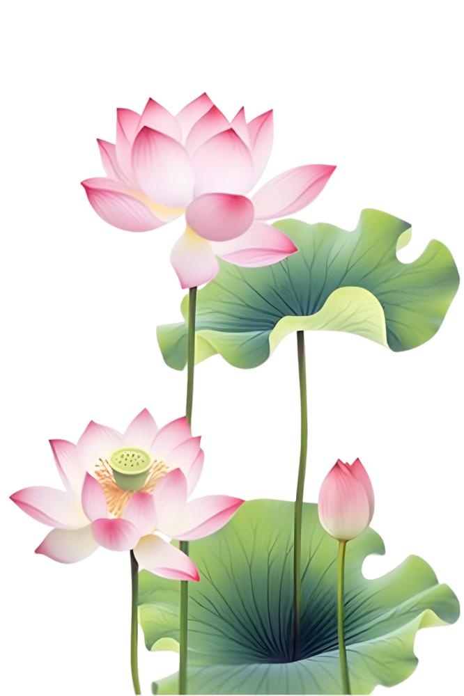 荷花荷叶莲花免抠(1266x1900)