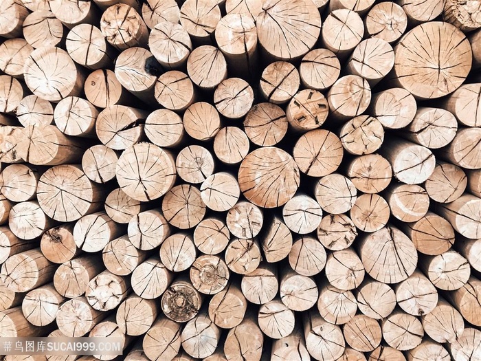 圆木堆放木材规则背景