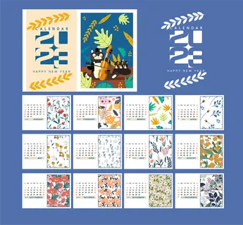 2023日历 2023年挂历 兔年日历 