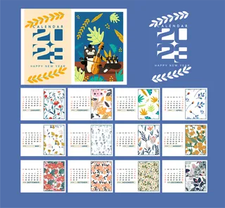 2023日历 2023年挂历 兔年日历 