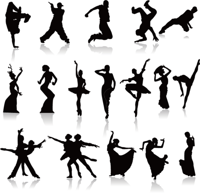 跳舞动作剪影
