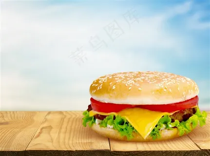蓝天下的美味汉堡 蓝天下的美味汉堡