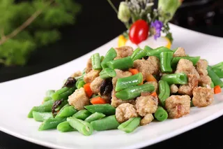 鹅肝榄菜四季豆 (2)