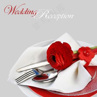 婚礼招待西餐具图片