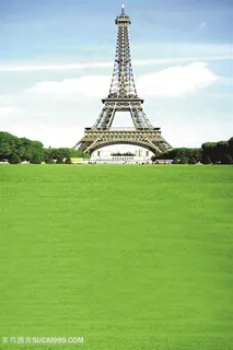 巴黎铁塔风景画