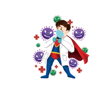 预防病毒抗击疫情医生超人