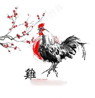 中国风鸡年贺卡高清图片