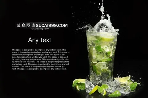 高档酒吧西餐厅冰镇柠檬茶梳打水高清摄影