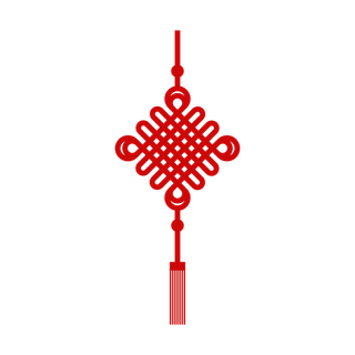 红色平安结中国结免扣素材