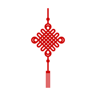 红色平安结中国结免扣素材